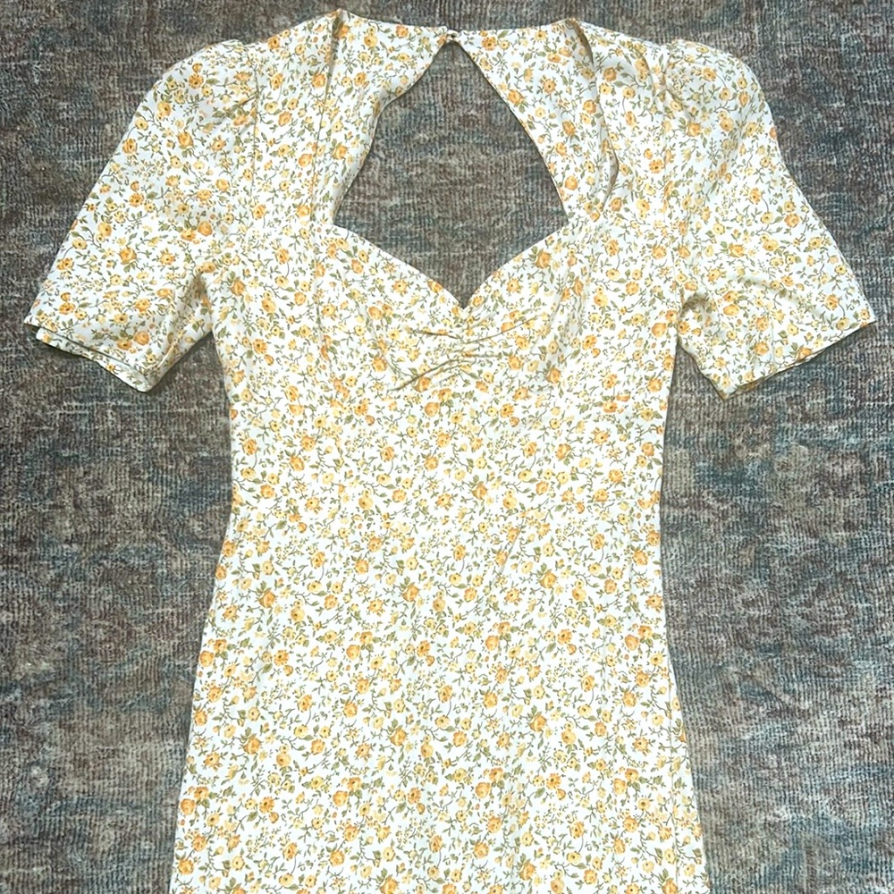 Reformation Retro Floral Print Midi Dress